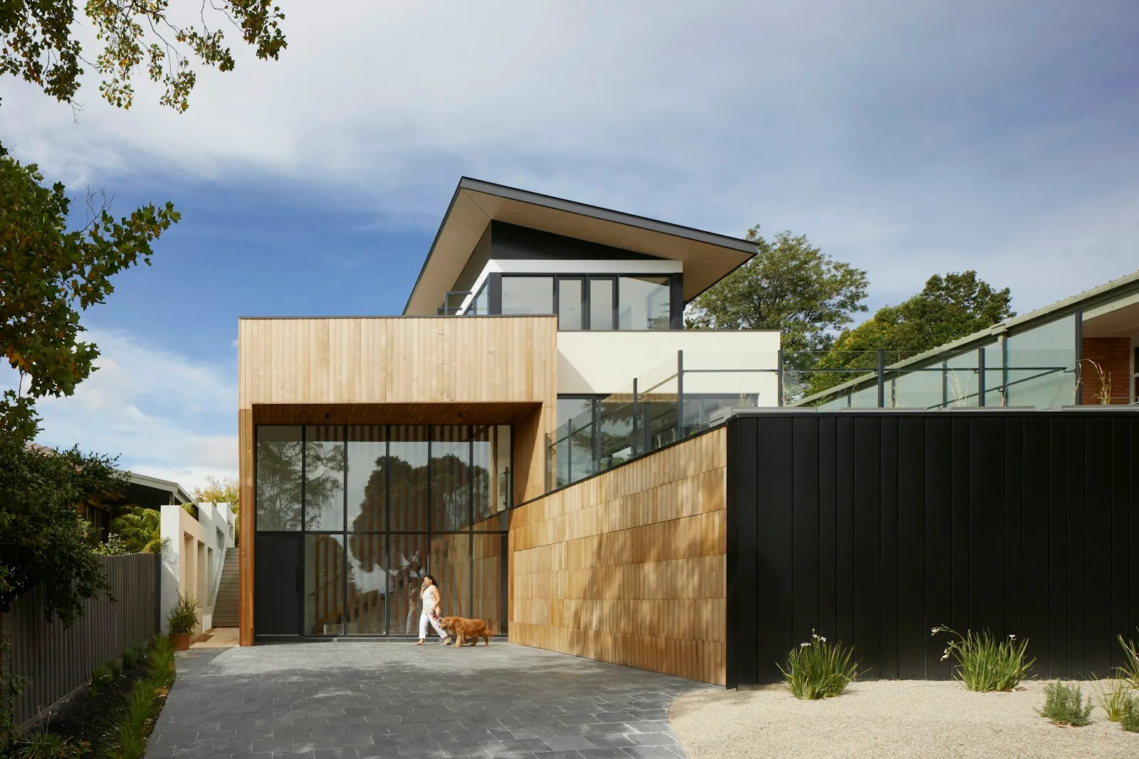 Modern home with floor-to-ceiling custom glazing